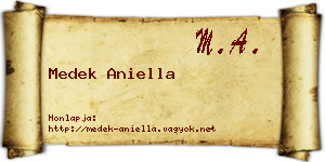 Medek Aniella névjegykártya